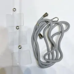 美品✨スマートフォン用ショルダーストラップ　グレー