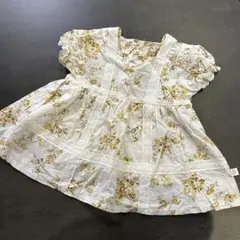 花柄　チュニック　ワンピース　ブラウス　韓国系