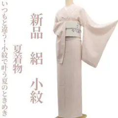 新品 絽 夏着物“いつもと違う！小紋で叶う夏のときめき”仕付糸付 小紋 6376