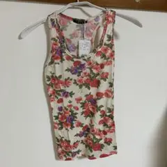 【INGNI】新品未使用タグ付 メタル付 花柄タンクトップ M