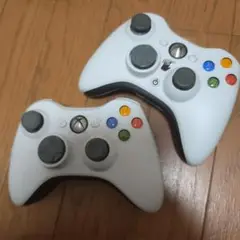 Xbox 360 ワイヤレスコントローラー ホワイトセット。