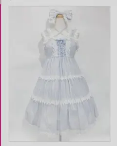 新品未使用 ジャンパースカート リボンカチューシャ