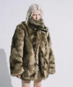 VIAVANDA（ヴィアヴァンダ）の「ECO FUR ASYMMETRIC JACKET