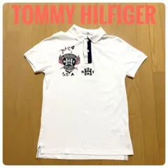 TOMMY HILFIGER ポロシャツ S ホワイト トミーヒルフィガー 半袖