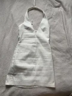 ホワイトストライプミニドレス Zara