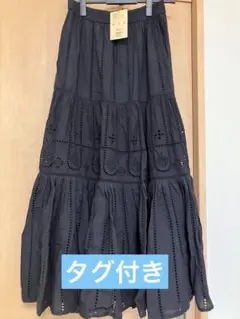タグ付き niko and...カットワークレースロングスカート