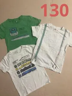 グラニフ 電車 Tシャツ 3枚セット 130