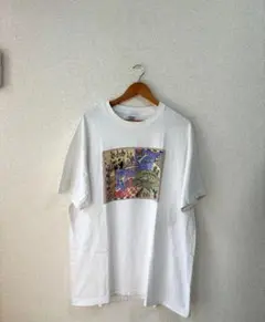 90's ART グラフィックプリント ホワイトTシャツ