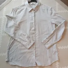 UNIQLO 長袖シャツ S ライトグレー