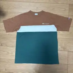 Champion ブロックデザイン Tシャツ M