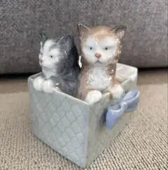 美品 リアドロ 猫 子猫 NAO毛糸 置物 ✴︎ 美品 リアドロ 猫 子猫 NAO毛糸 置物 ✴︎