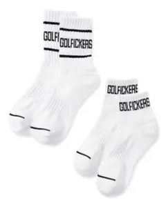 ゴルフフィッカーズ　Golfman Socks -White- 2足セット