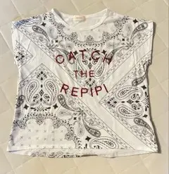 【repipi】ペイズリー柄 ロゴTシャツ Sサイズ（140cm相当）