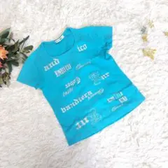 【ENRICO COVERI BANDIERA】 M 水色 半袖Tシャツ ロゴ