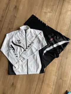 hummel ジャケット パンツセット ホワイト/ブラック