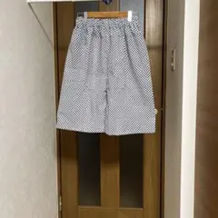 ハンドメイド　浴衣リメイク　レディースハーフパンツM〜L 白と紺