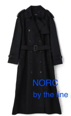 【美品】NORC by the line パイピング トレンチコート ネイビー