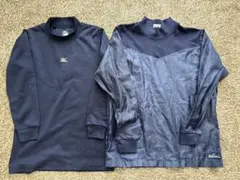 野球　アンダーシャツ　防寒シャカシャカウェア　　ネイビー　2枚セット