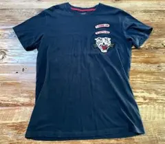 DIESEL ネイビー 半袖Tシャツ 虎刺繍12