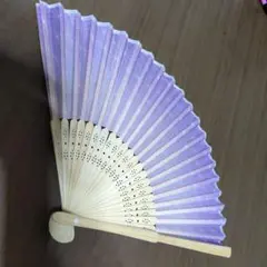 紫色の幾何学模様 扇子