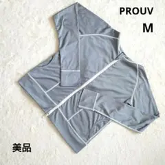 美品 PROUV プローブ グレー フルジップ フード付き パーカー M