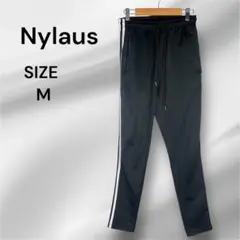 Nylaus ナイラス ジャージパンツ 黒 白ライン サイズM