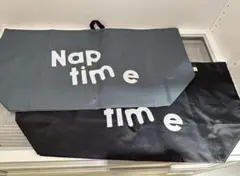 新品 naptime nissy 西島隆弘 エコバッグ ブラック➕グレー