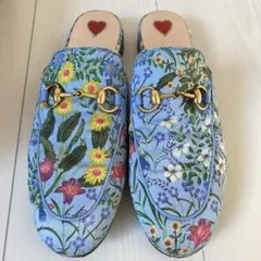 GUCCI プリンスタウン 水色 ブルー 36