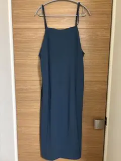 スゴラクストレッチキャミワンピース　ブルーグリーン