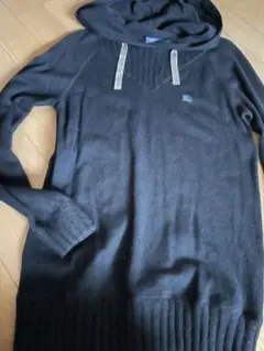 BURBERRY ブルーレーベルブラックニットパーカー サイズ38