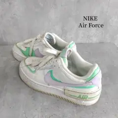 NIKE ナイキ エアフォース ホワイト パープルグリーン 23.5