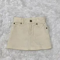 訳あり▲ラルフローレン▲コーデュロイ ミニキュロットパンツ クリーム90