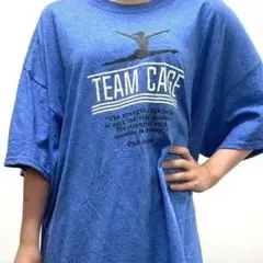 ギルダン Tシャツ TEAM CAGE ブルー 青 2XL オールド古着