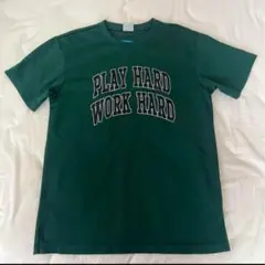 PLAY HARD WORK HARD Tシャツ Sサイズ ダークグリーン