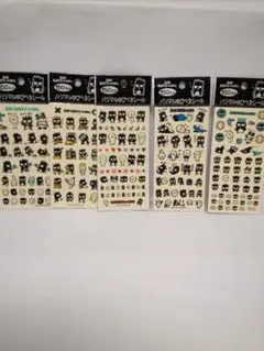 未使用　旧サンリオロゴ　バッドバッツマル 　ゆびペタシール５柄セット