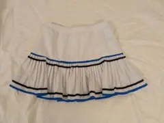 SHIEN ホワイト プリーツスカート ショートパンツ付き スコート
