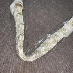未使用 正絹 帯締め 白金 ゴールド オフホワイト