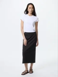 ダブルフェイススロースカート ブラック XXL