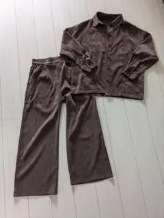 ブラウン セットアップ　Mサイズ　AZUL by moussy