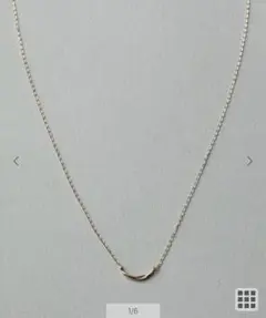 K10YG レイヤー クレセントムーン ネックレス