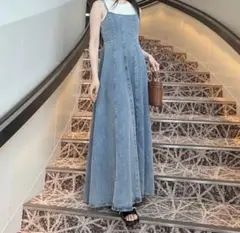 (美品)furble デニムロングワンピース