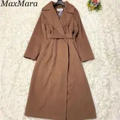 マックスマーラ カシミヤ100% マニュエラ ベルテッドコート キャメル 38