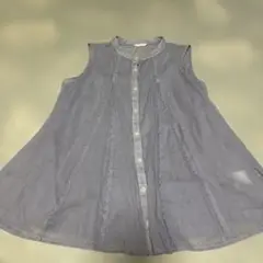 studio CLIP ストライプ ノースリーブ チュニック