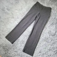 美品♡ ミッシェルクラン　スラックスパンツ　グレー　40 裾スリット　オフィス