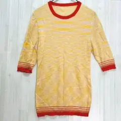 オンワード　カシミヤ＆シルク　半袖ニット　薄手　40 / L