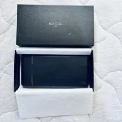 ポールスミス Paul Smith ブラック 長財布 ライン入　二つ折 箱あり