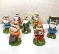 【レア】【未使用】7人の小人 ガーデニング オブジェ 森の楽隊