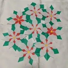 【xmas/赤白】クリスマスポインセチア折り紙クラフト