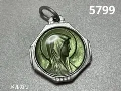 5799 メダイ　1個　フランス　アンティーク　ヴィンテージ　マリア　メタル
