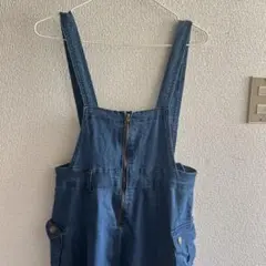 デニムオーバーオールスカート